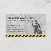 Bouwwerker in Blauw Visitekaartje (Voorkant)