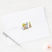 Bouwwerker in Mangat Stickers (Envelop)