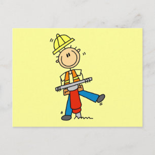 Bouwwerker met Jack Hammer Briefkaart