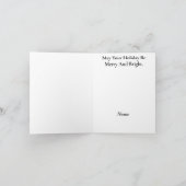 Bouwwerker Silhouette kerstkaart Kaart (Binnen)