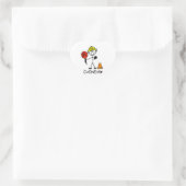 Bouwwerker Stickfiguur Hart Sticker (Tas)