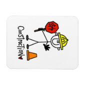 Bouwwerker Stickfiguur Magneet (Horizontaal)