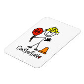 Bouwwerker Stickfiguur Magneet (Linkerzijde)