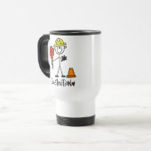 Bouwwerker Stickfiguur Reisbeker (Voorkant links)