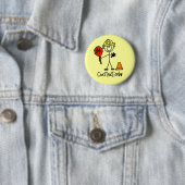 Bouwwerker Stickfiguur Ronde Button 5,7 Cm (In situ)