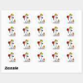 Bouwwerker Stickfiguur Ronde Sticker (Vel)