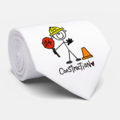 Bouwwerker Stickfiguur Stropdas (Opgerold)