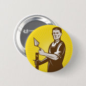 bouwwerker van mason gipsplaat ronde button 5,7 cm (Voorkant /achterkant)