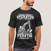 Bouwwerkergraafmachines — Zware apparatuur per T-shirt (Voorkant)