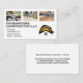 Bouwwerkers die cement verhardden visitekaartje (Voorkant / Achterkant)