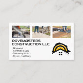 Bouwwerkers die cement verhardden visitekaartje (Voorkant)