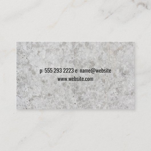 Bouwwerktuig | Beton | Kegelvormige Pionnen Visitekaartje (Achterkant)