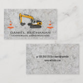 Bouwwerktuig | Beton | Kegelvormige Pionnen Visitekaartje (Voorkant / Achterkant)