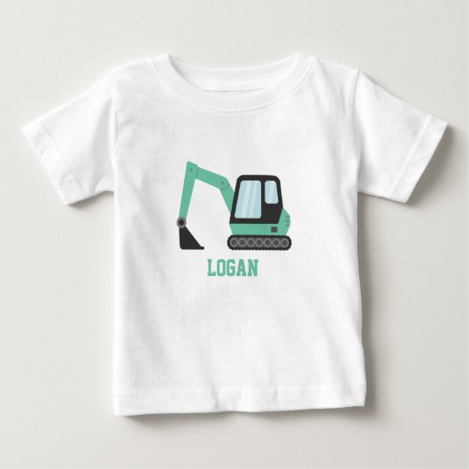 Bouwwerktuig Groen Graafmachine Voertuig Kinderen (Voorkant)