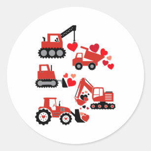 Bouwwerktuig Ik Graaf Jou Grappig Peuter Jongen Ronde Sticker