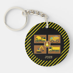 Bouwwerktuig Kids Verjaardagsfeestje Decoraties Sleutelhanger
