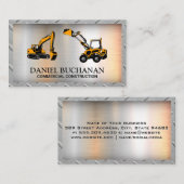 Bouwwerktuig | Stalen rasterrand Visitekaartje (Voorkant / Achterkant)