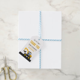 Bouwwerktuig Verjaardag | Persoonlijke Décor Cadeaulabel