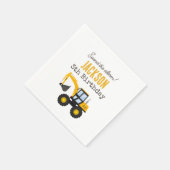 Bouwwerktuig verjaardag | Persoonlijke decoratie Servet (Hoek)