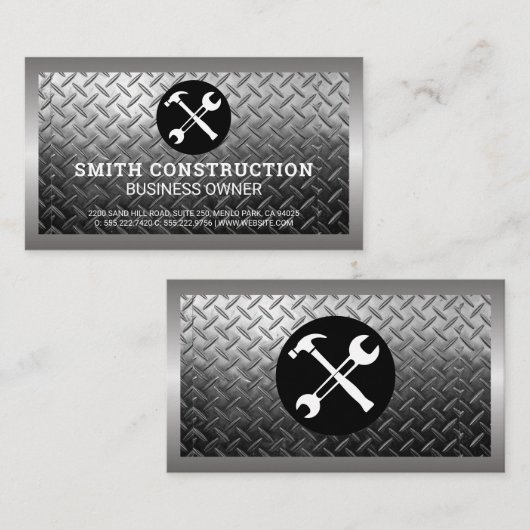 Bouwwerktuigen | Bouwstaal Visitekaartje (Voorkant / Achterkant)