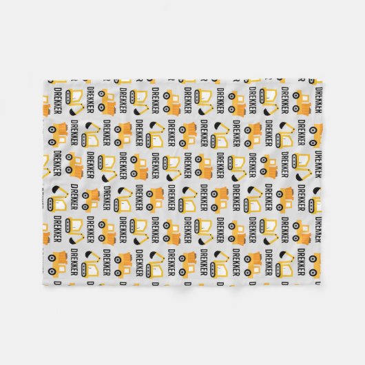 Bouwwerktuigen Graafmachine & Kippauto Baby Deken (Voorkant (Horizontaal))