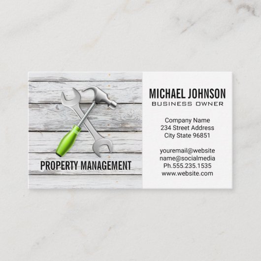 Bouwwerktuigen | Hardwarecarpentry Visitekaartje (Voorkant)