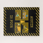 Bouwwerktuigen | Kinderverjaardagsfeestje Legpuzzel (Horizontaal)