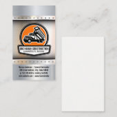 Bouwwerkzaamheden vrachtwagen van het laden van mi visitekaartje (Voorkant / Achterkant)