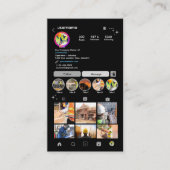 Bouwwijze Instagram Grijze QR-code Visitekaartje (Voorkant)