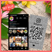 Bouwwijze Instagram Grijze QR-code Visitekaartje