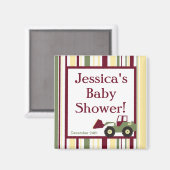 Bouwzone Baby shower Favor Magnet (Voorkant / Achterkant)