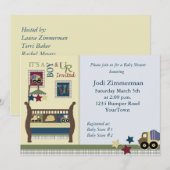 Bouwzone Baby shower Uitnodiging (Voorkant / Achterkant)