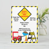 Bouwzone Birthday Kaart (Staand voorkant)