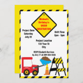 Bouwzone Birthday Kaart (Voorkant / Achterkant)