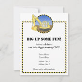 Bouwzone Birthday Party Invitation Kaart (Voorkant)