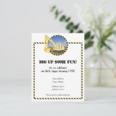 Bouwzone Birthday Party Invitation Kaart (Staand voorkant)