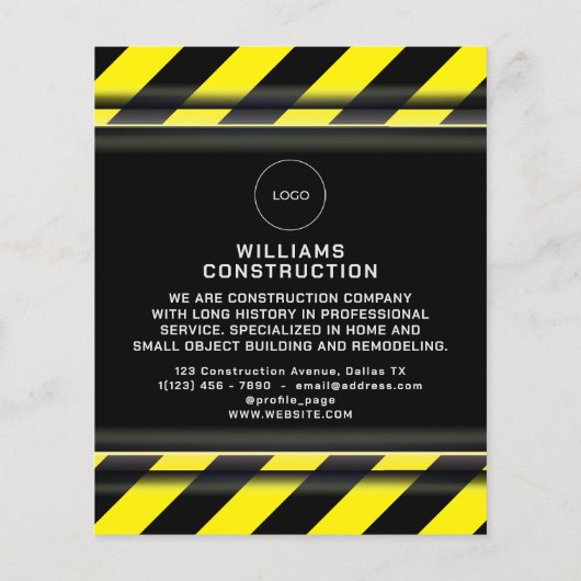 Bouwzone geïnspireerd flyer (Achterkant)