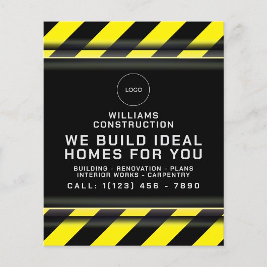 Bouwzone geïnspireerd flyer (Voorkant)