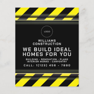 Bouwzone geïnspireerd flyer