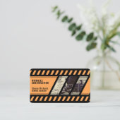 Bouwzone geïnspireerd visitekaartje (Staand voorkant)