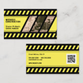 Bouwzone geïnspireerd visitekaartje (Voorkant / Achterkant)