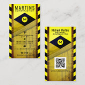 Bouwzone geïnspireerd visitekaartje (Voorkant / Achterkant)