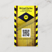 Bouwzone geïnspireerd visitekaartje (Achterkant)