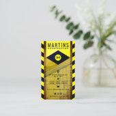 Bouwzone geïnspireerd visitekaartje (Staand voorkant)