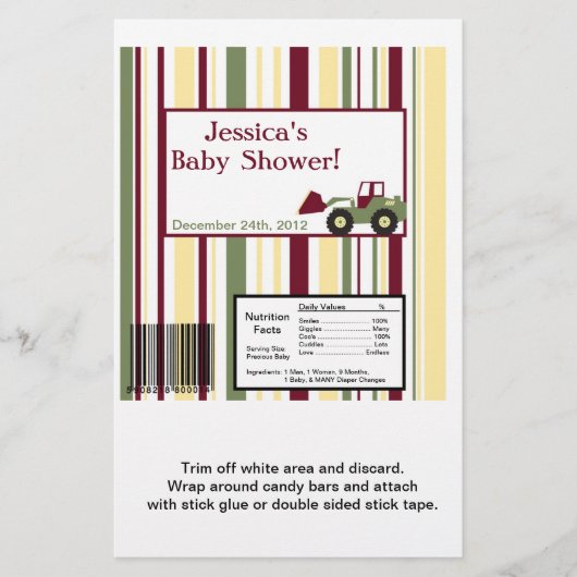 Bouwzone Groot Snoep Bar Wrapper Flyer (Voorkant)