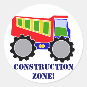 Bouwzone Ronde Sticker