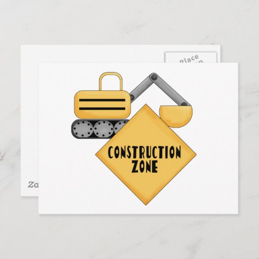 Bouwzone T-shirts en Gifts Briefkaart (Voorkant / Achterkant)