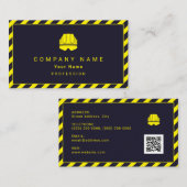 Bouwzone tape lijst en logo visitekaartje (Voorkant / Achterkant)