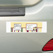 Bouwzone Waterflesetiket Bumpersticker (Op auto)