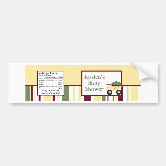 Bouwzone Waterflesetiket Bumpersticker (Voorkant)